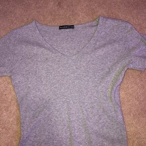 brandy melville basic grey cropped t